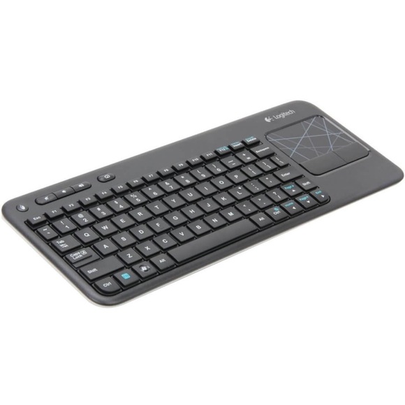 Logitech Black Wireless K400R USB compact Keyboard, 3.5 inch Integrated Touchpad - Picture 3 of 11